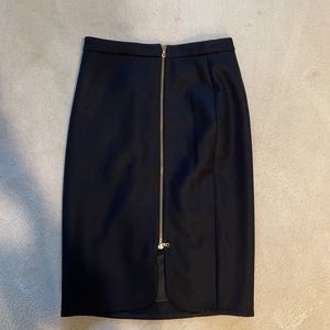 Black 100% wool Jcrew pencil skirt size 4